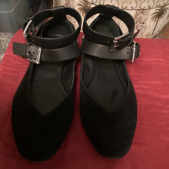 REBECCA MINKOFF SUEDE FLATS WITH ANKLE STRAPS SZ 7 1/2 main image 7